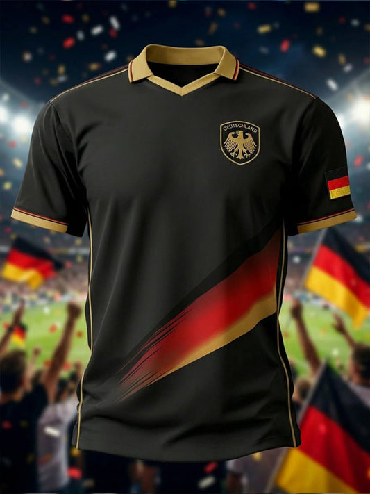 Men's Germany Football Fan 2026 Print Casual T-shirt