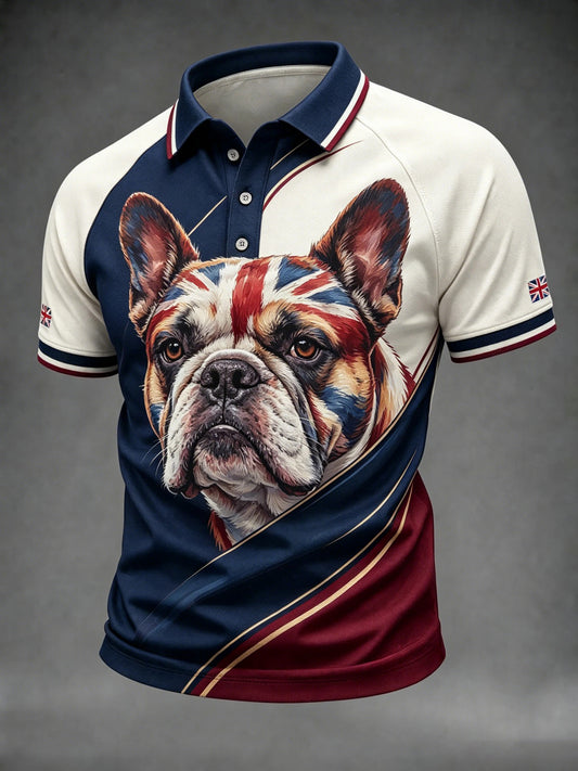 Herrenhemd mit Britischer Bulldogge-Aufdruck