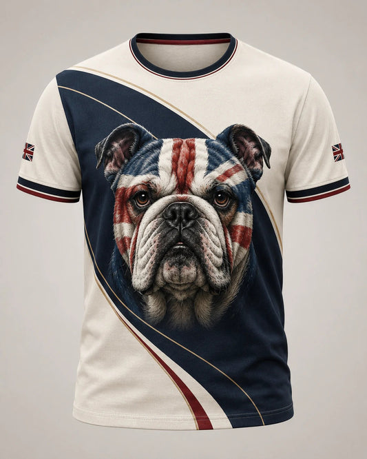 Herren T-Shirt mit Britischer Bulldogge-Print