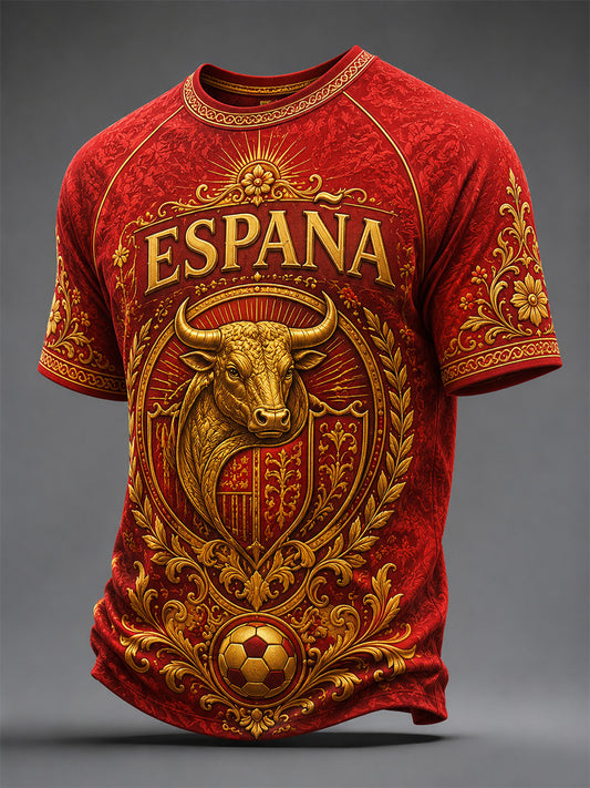 Men's Gift For Football Fans Print Casual Tee