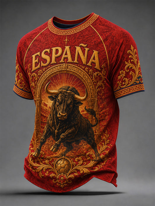 Men's Gift For Football Fans Print Casual Tee