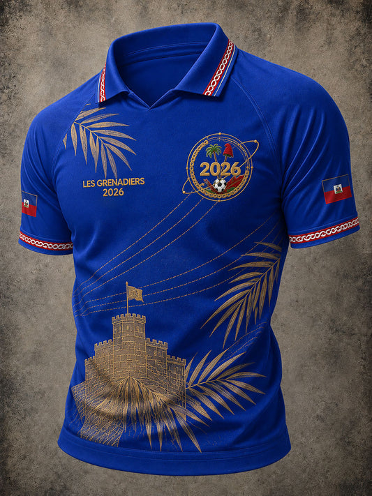 Herren 2026 Haiti Fußball Freizeit-T-Shirt