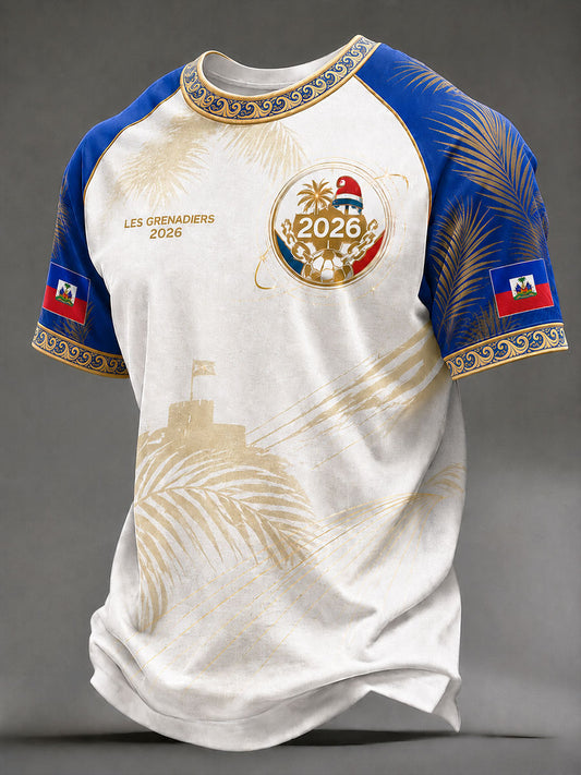 Herren T-Shirt Haiti 2026 Freizeit-Fußball