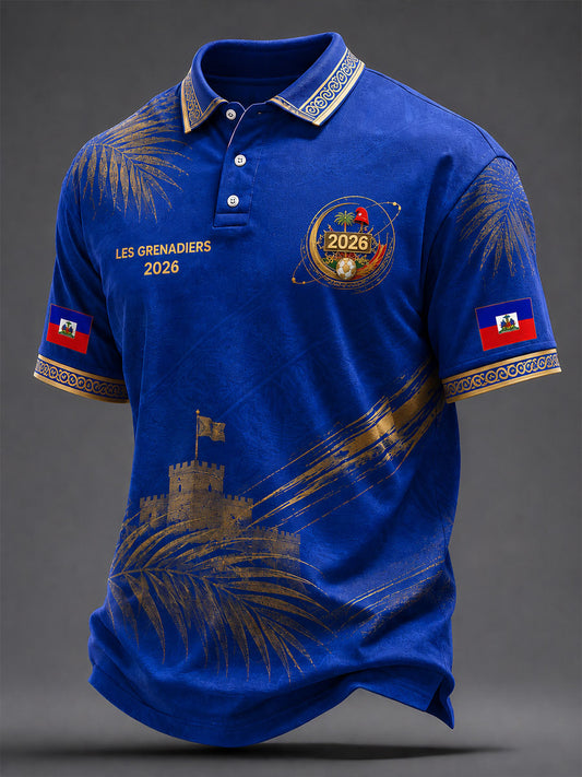 Herren Haiti Fußball Casual Poloshirt 2026