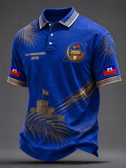 Men's 2026 Haiti Football Casual Polo Shirt