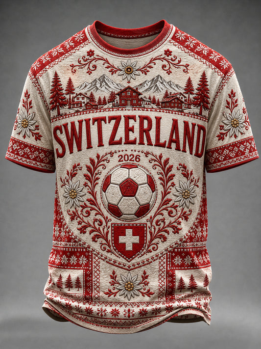 Men's Switzerland Team Fan Print T-Shirt