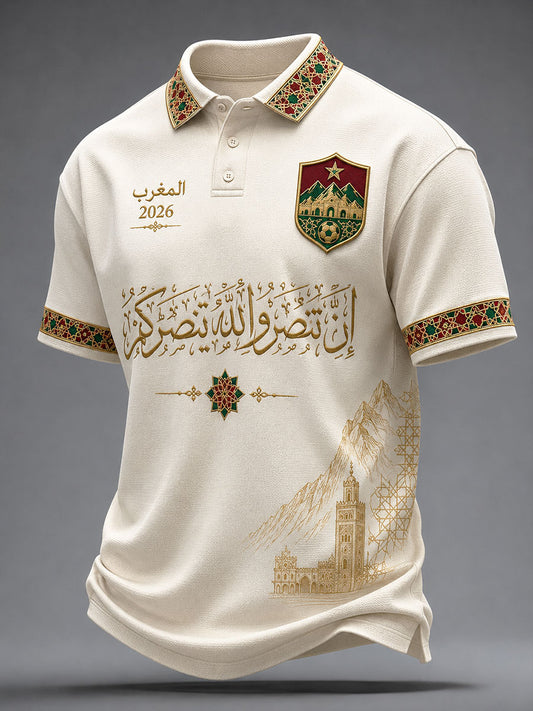 Men's 2026 Morocco Football Polo Shirt