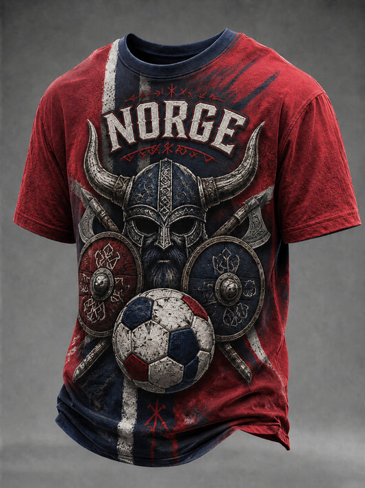 Men's Norway Football Fan Design T-shirt