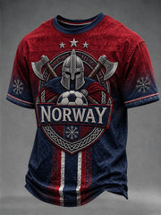 Men's Norway Football Fan Design T-shirt