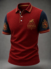 Men's Spanish Football Print Casual Top