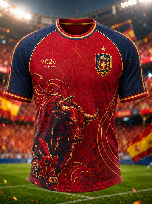 Men's Gift For Football Fans Print Casual Tee