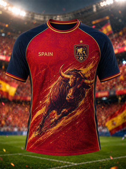 Men's Gift For Football Fans Print Casual Tee