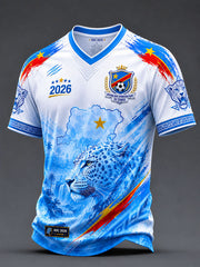Men's Democratic Republic of the Congo Football V-Neck T-Shirts