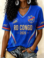 Women's 2026 Democratic Republic of Congo Football T-Shirts