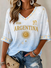Women's Famous Football Player Print Casual T-Shirt