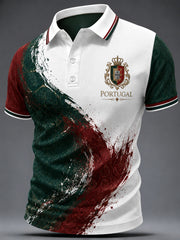 Men's Portuguese Football Print Casual Top