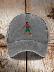 Football player print casual unisex cap