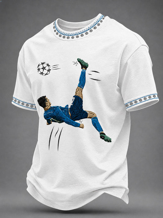 Men's Famous Football Player Printed Casual T-Shirt