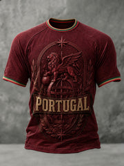 Men's Portugal Football Printed T-shirt