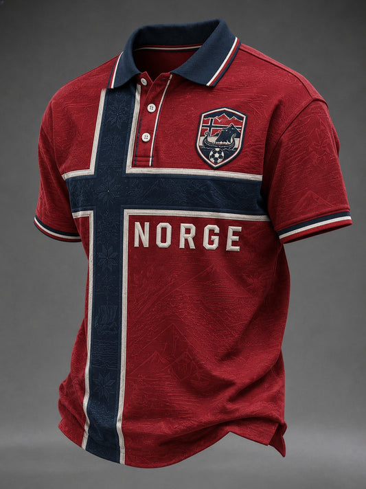 Herren T-Shirt mit Norge-Aufdruck