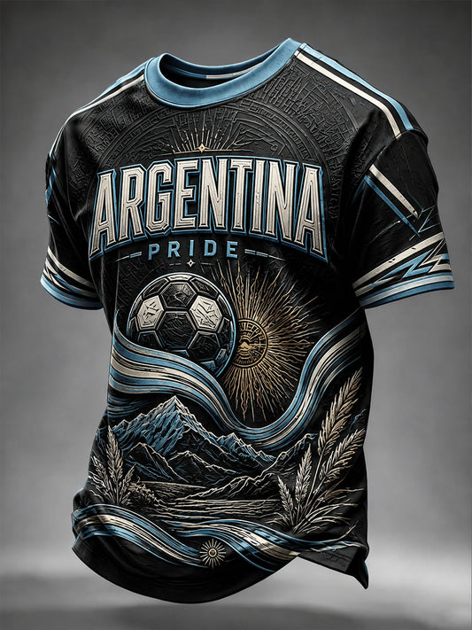 Men's Argentina Football Short Sleeves T-shirt