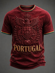 Men's Portugal Football Printed T-shirt