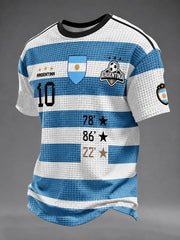 Men's Argentina Football  Waffle Short Sleeve