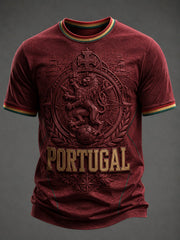 Men's Portugal Football Printed T-shirt