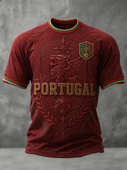 Men's Portugal Football Printed T-shirt