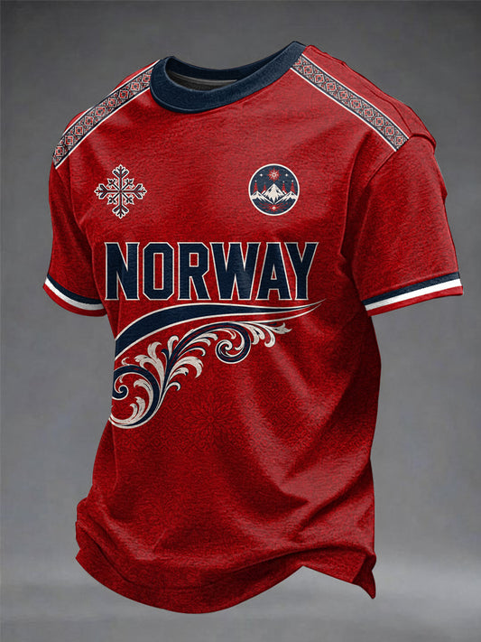 Men's Norge Football Printed T-shirt