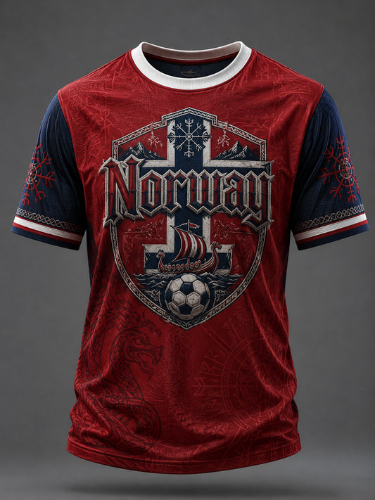 Men's Norge Football Printed T-shirt
