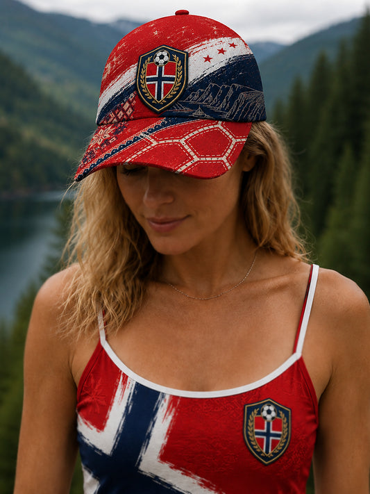 Unisex Heia Norge Football Fan Graphic Resort Cap