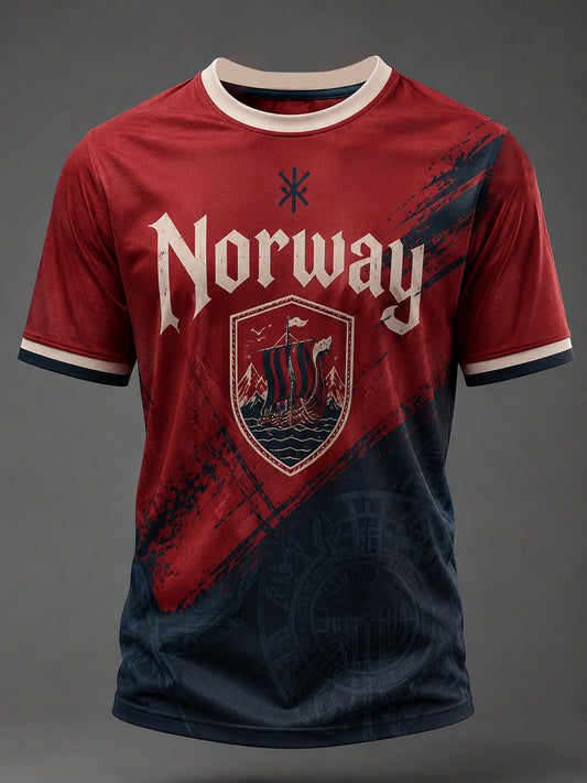 Men's Norge Football Printed T-shirt
