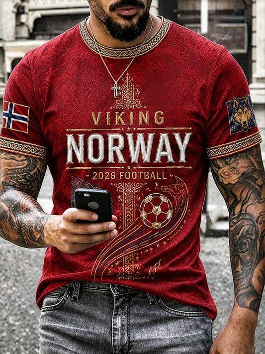 Men's 2026 Norway Football Style T-shirt