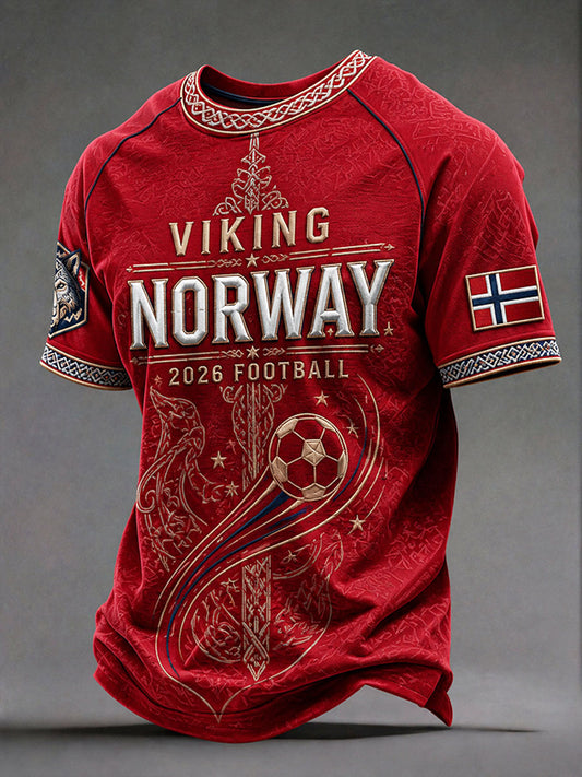 Men's 2026 Norway Football Style T-shirt
