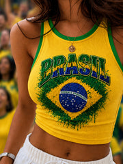 Women's Gift For Football Fans Print Casual  Vest