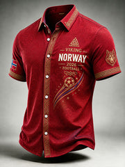 Men's 2026 Norway Football Style Short Sleeve Shirt