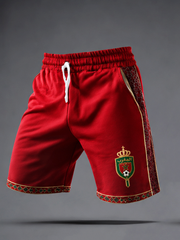 men's Morocco Football Printed shorts