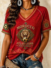 Women's 2026 Morocco Football T-shirt