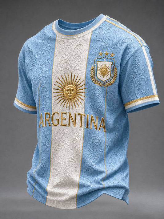 Men's Argentina Football Short Sleeve T-shirt