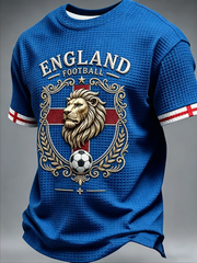 Men's UK Football Lover England Printed Waffle Short Sleeve