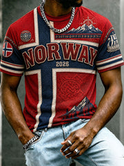 Men's Norway Football Casual Sport-Style Unisex T-Shirt