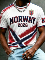 Men's Norway Football Casual Sport-Style Unisex T-Shirt