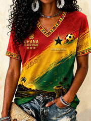 Women's 2026 Ghana Football Style T-shirt