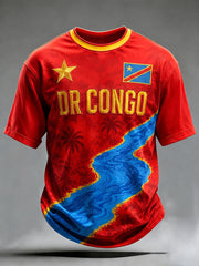 Men's DRC Football Print Casual T-shirt