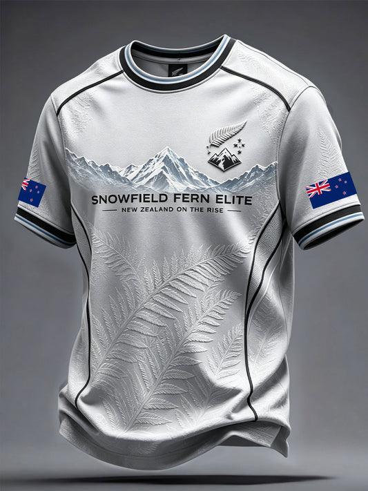 Men's NZ Football Lover Art Printed T-shirt