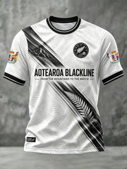 Men's NZ Football Lover Art Printed T-shirt