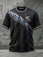 Men's NZ Football Lover Art Printed T-shirt