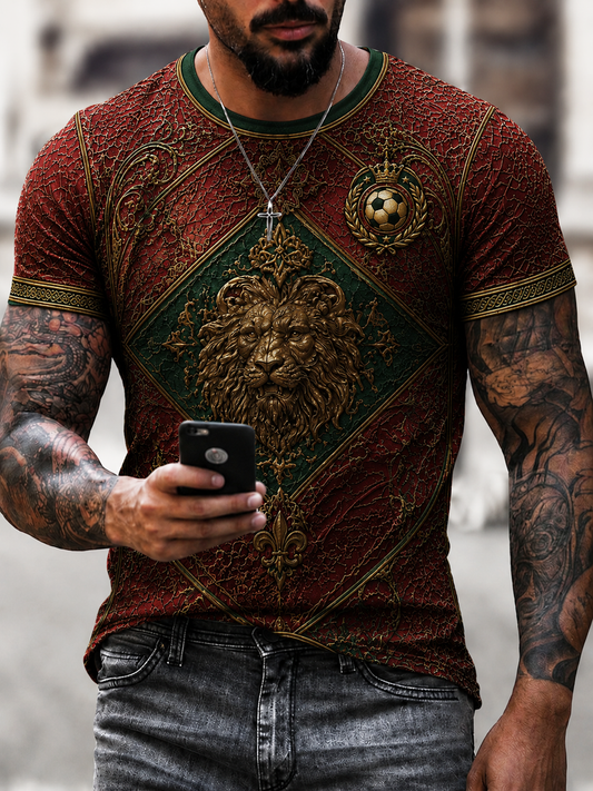 Men's Morocco Football Printed short sleeves t-shirt