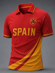 Men's Gift For Football Fans Print Casual Polo
